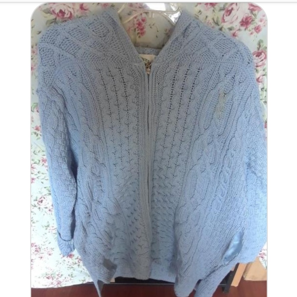 Light blue hooded sweater